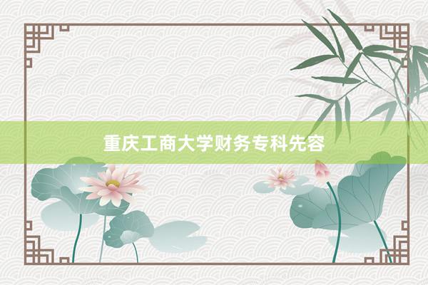 重庆工商大学财务专科先容